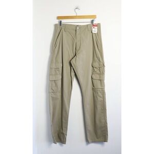Wrangler men's' cargo pants new khaki light pockets workwear casual hiking NWT